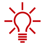 Red lightbulb icon